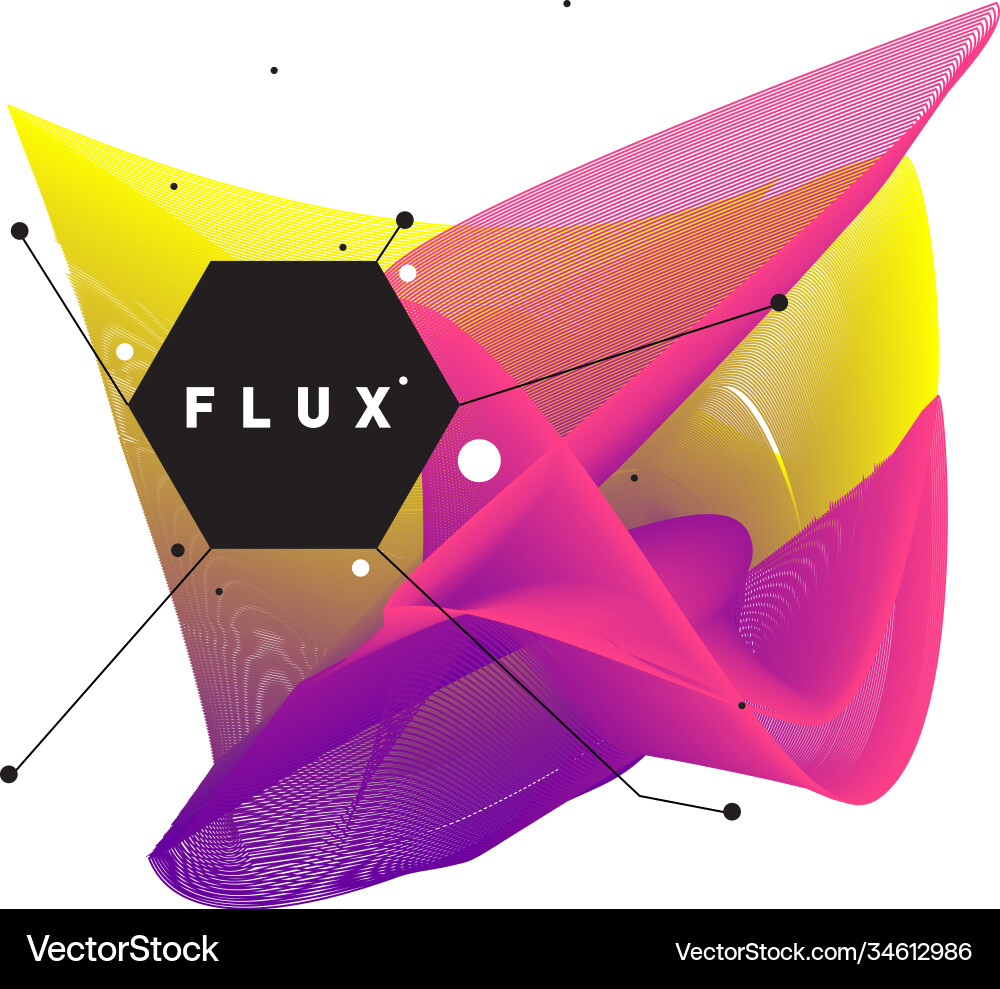 3d colorful wave background dynamic flux effect 3d colorful wave background dynamic flux effect vector image