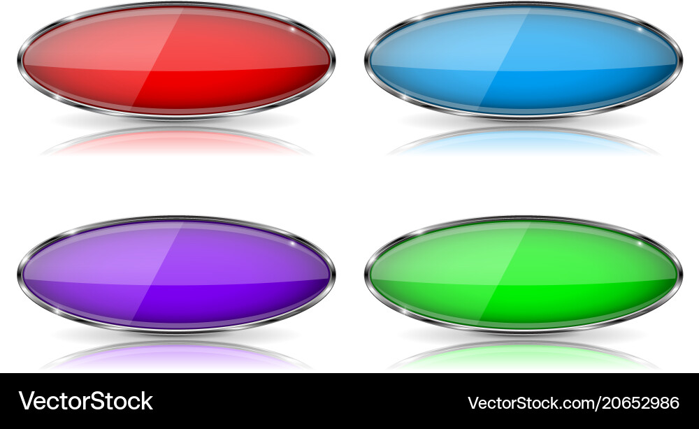 Chrome Button Set vector image