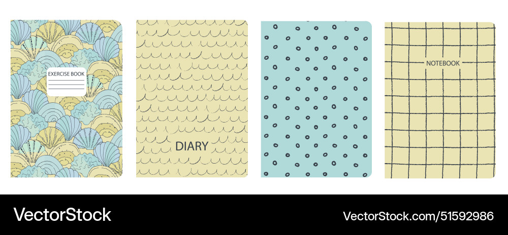 Cover page templates based on seamless patterns Cover page templates based on seamless patterns vector image