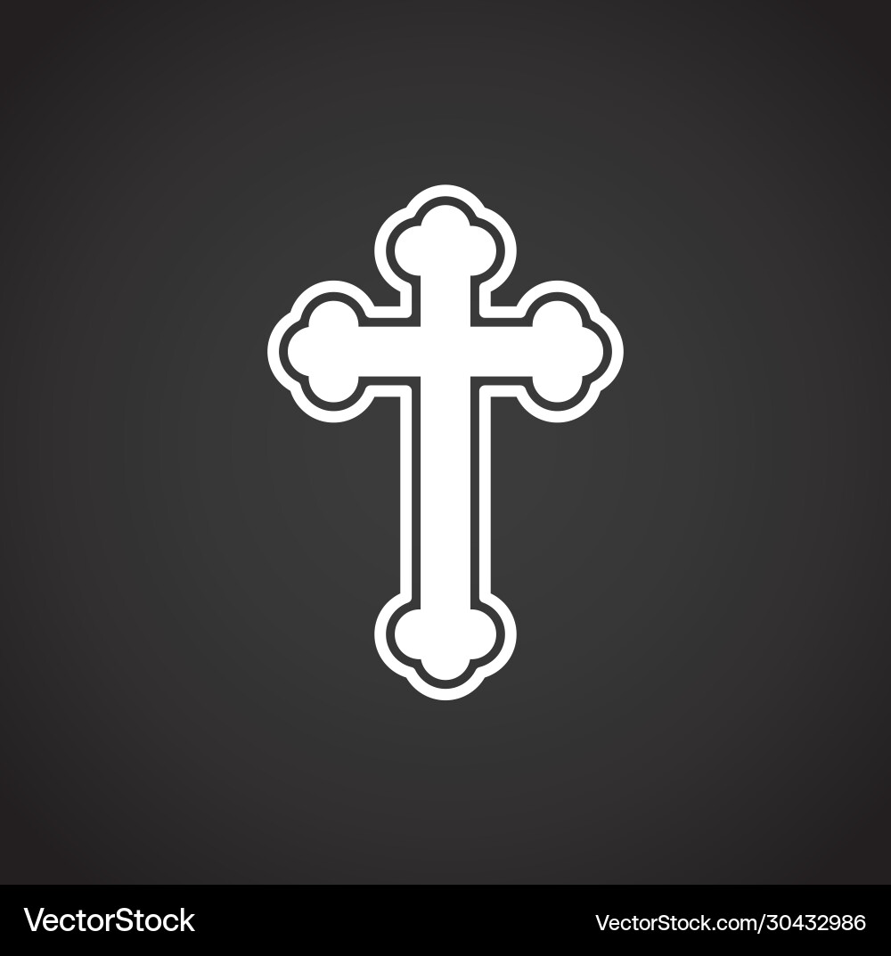 Cross icon on background for graphic and web Cross icon on background for graphic and web Vector Image