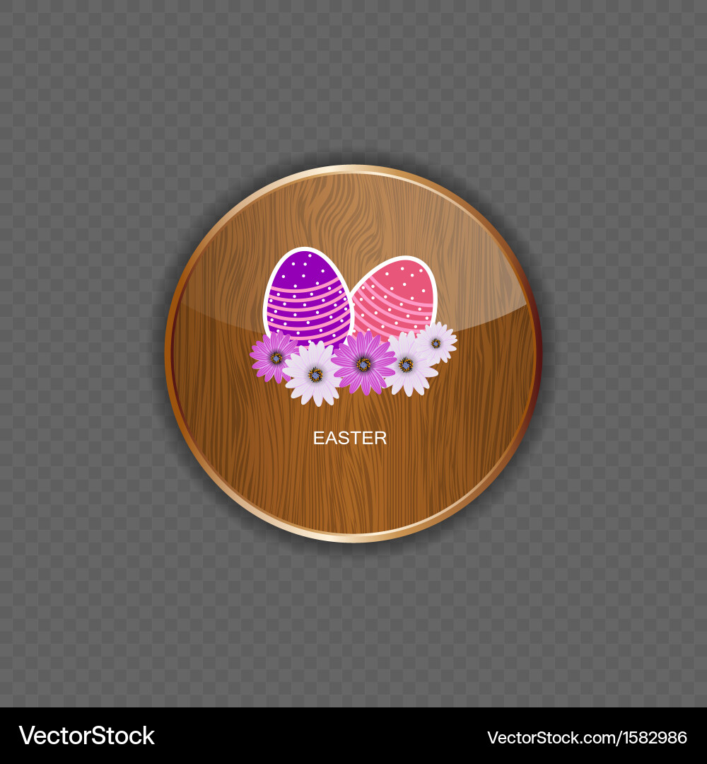 Easter wood application icons Vector Image