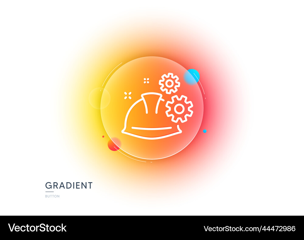 Engineering working process line icon engineer Engineering working process line icon engineer vector image
