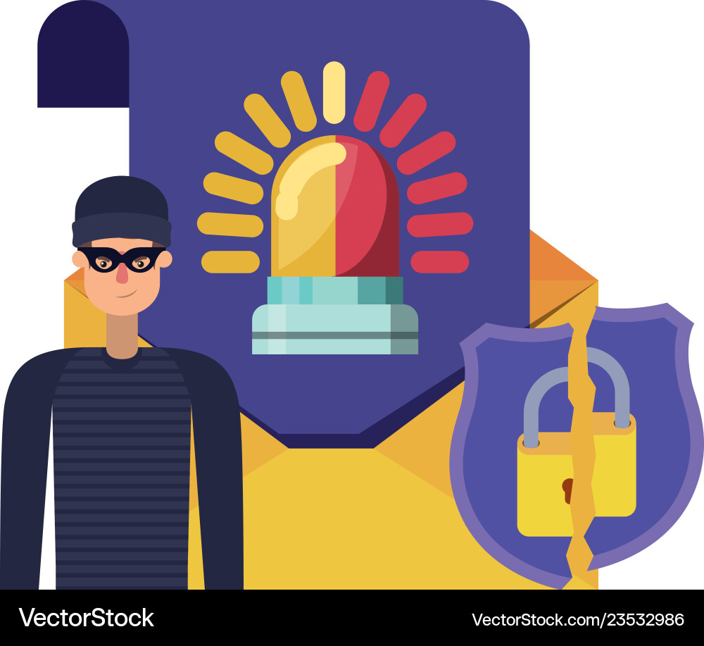 Hacker stealing information avatar character vector image