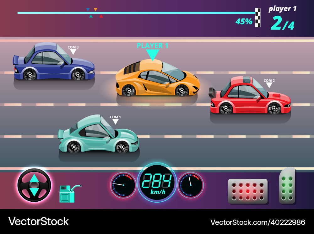 In game competition continue player used high vector image