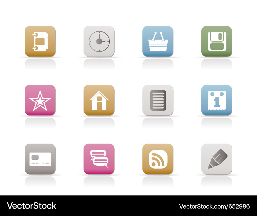 Internet and website icons Vector Image