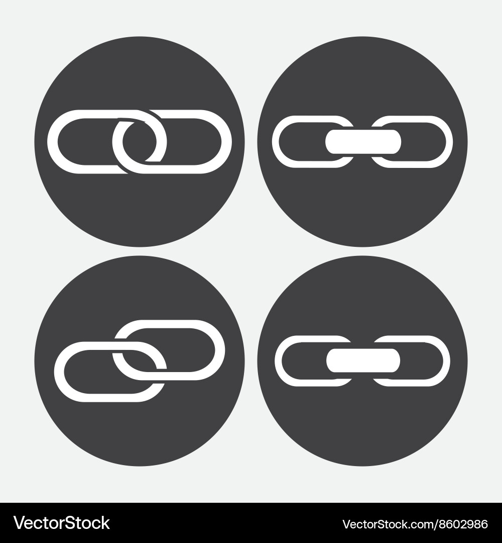 Link symbol design flat connection vector image