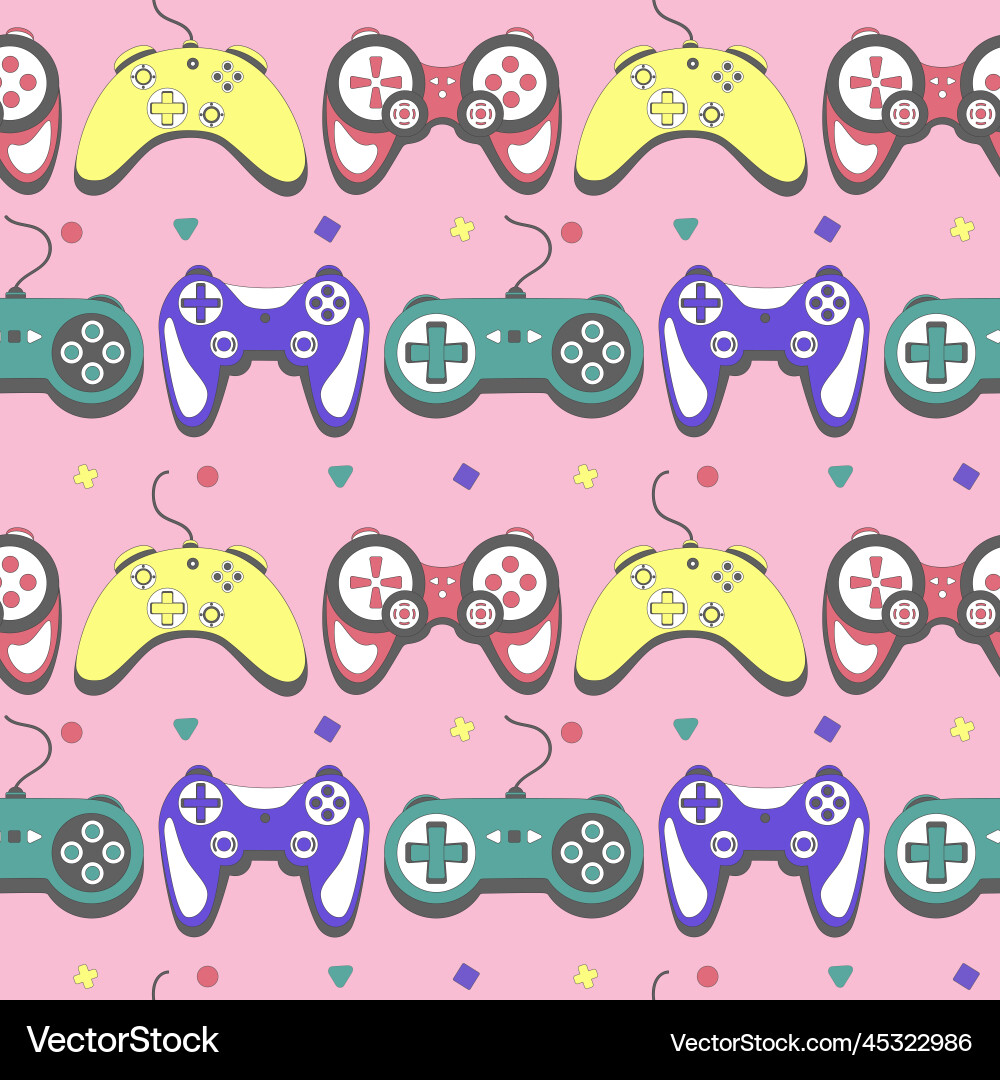 Seamless pattern gamepad controller Seamless pattern gamepad controller vector image