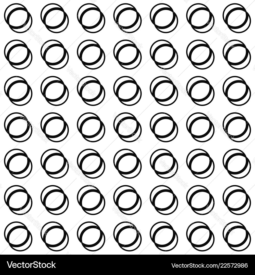 Seamless pattern with interlocking circles art vector image