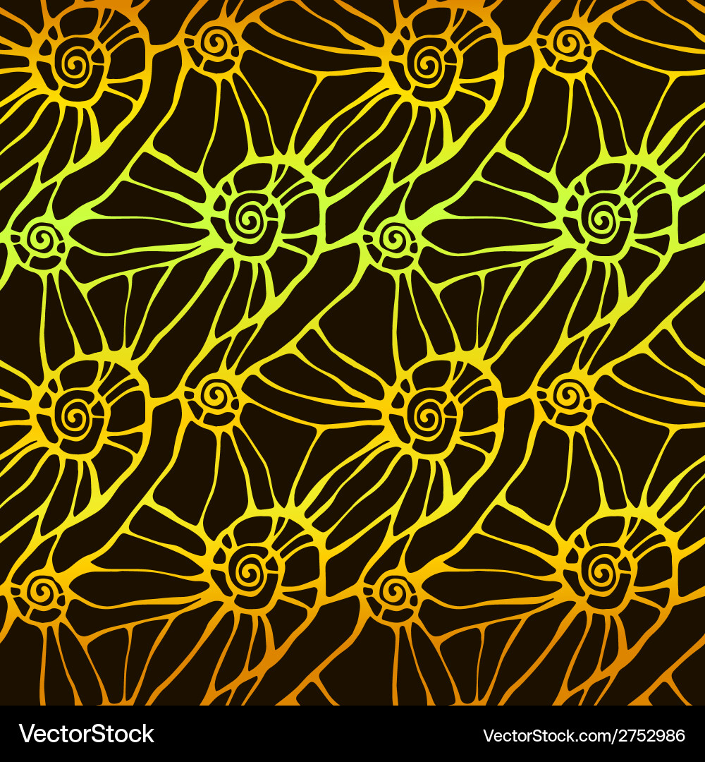 Seamless pattern with stylized abstract seashells Vector Image
