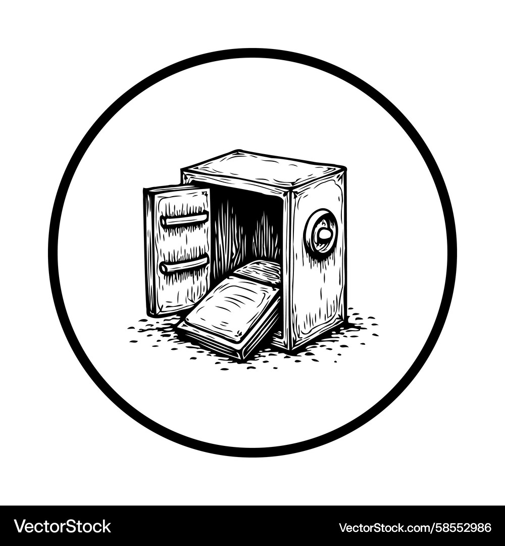 Secure Safe with Book Vector Image