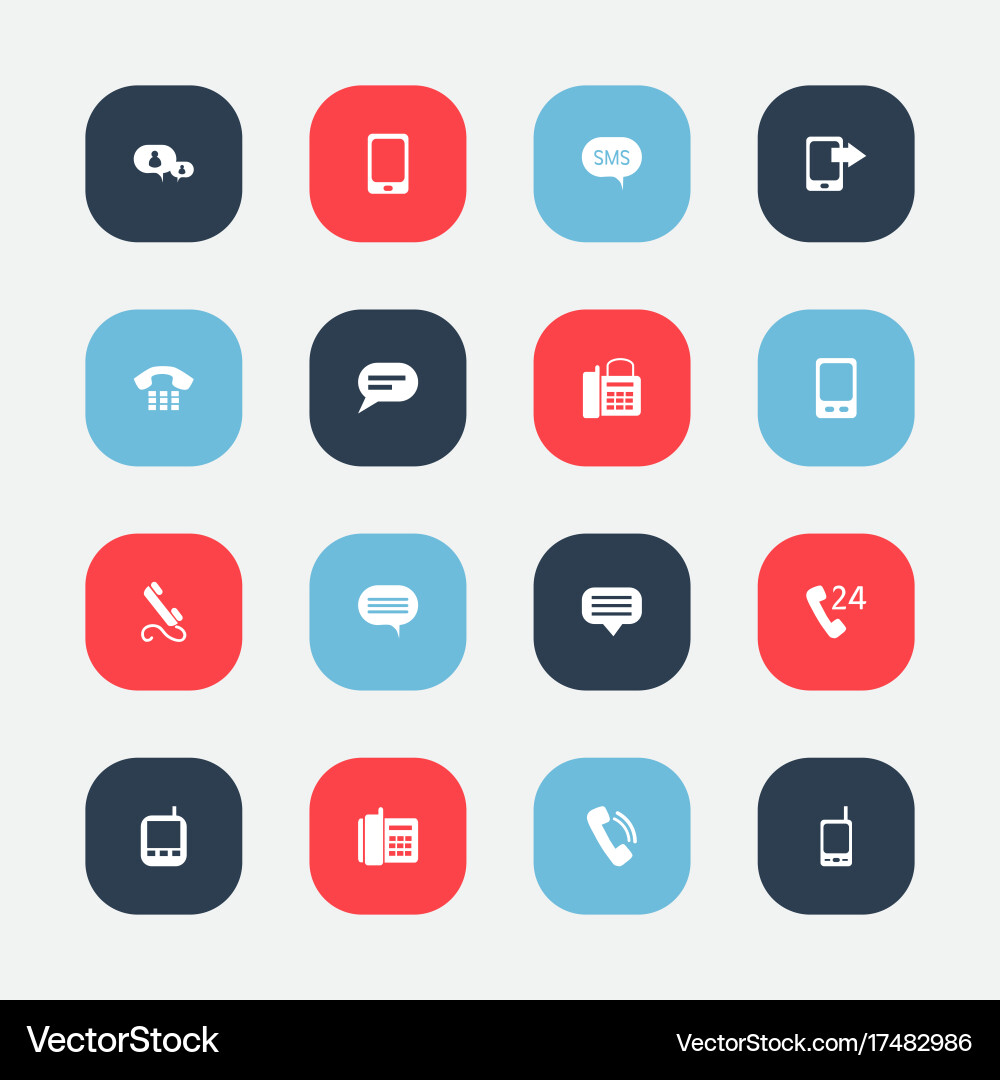 Set of 16 editable device icons includes symbols vector image