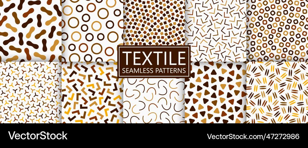 Set of seamless patterns with colorful Set of seamless patterns with colorful vector image
