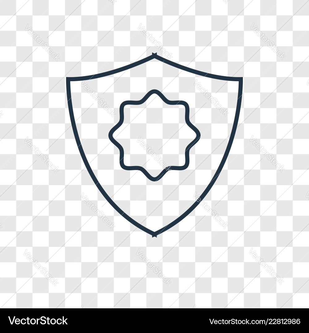 Shield concept linear icon isolated Shield concept linear icon isolated vector image