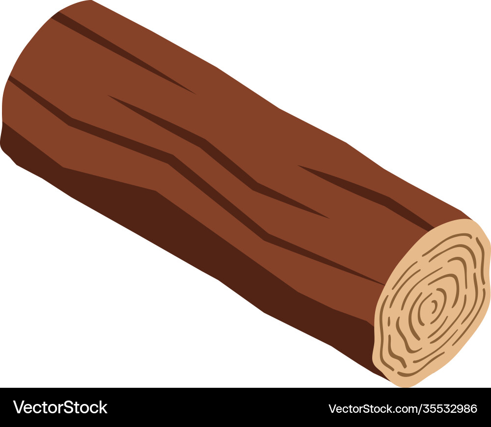Tree trunk slice composition Vector Image