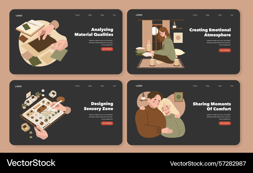 Analyzing qualities and creating comfort in design Analyzing qualities and creating comfort in design Vector Image