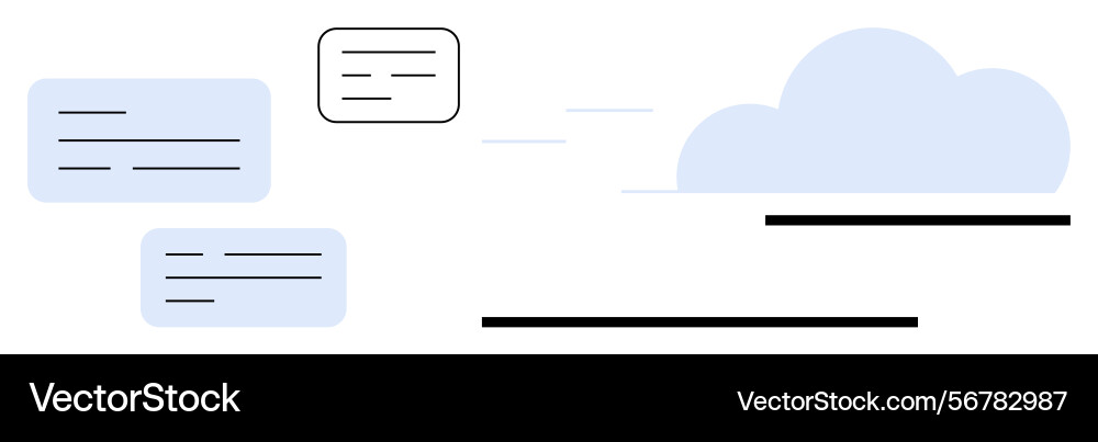 Digital communication and data sharing with cloud vector image