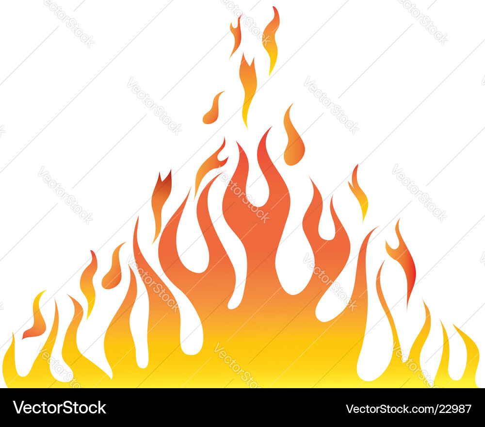 Dynamic Flame Vector Image