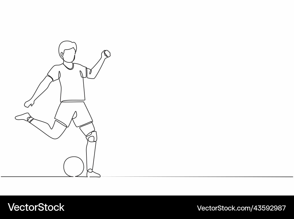 Einzelne eine Linie Zeichnung behinderten Mann Sportler Einzelne eine Linie Zeichnung behinderten Mann Sportler vektorbild