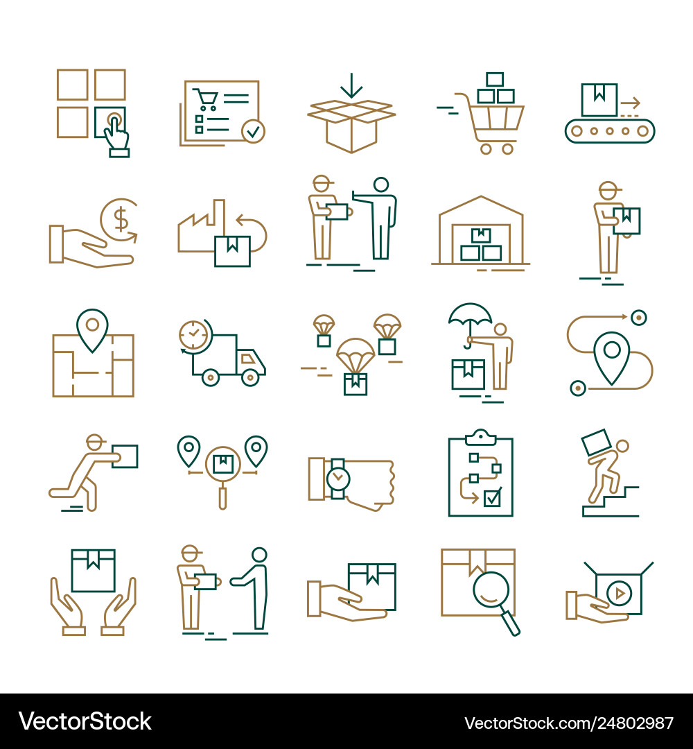 Fast delivery logistic icons big set in flat style Fast delivery logistic icons big set in flat style vector image