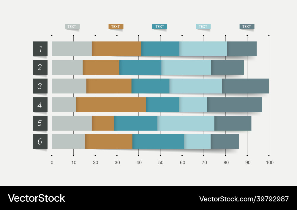 Flat chart graph simply color editable Flat chart graph simply color editable vector image