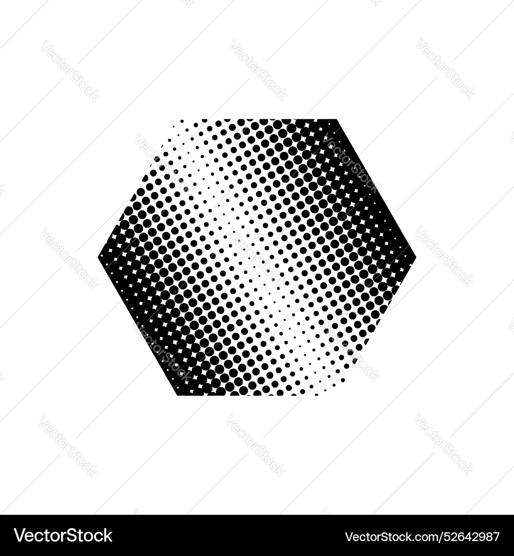 Geometric halftone effect pattern element Vector Image