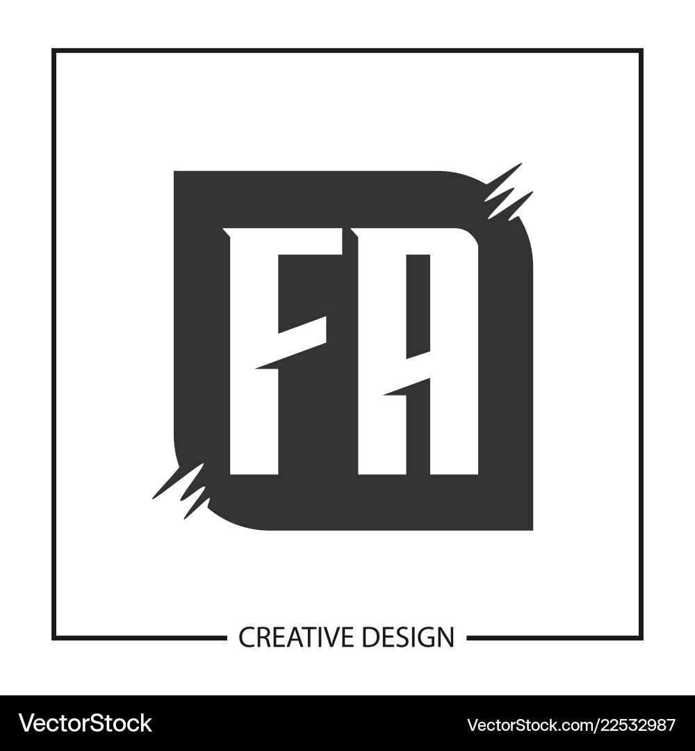 Initial letter fa logo template design Initial letter fa logo template design vector image