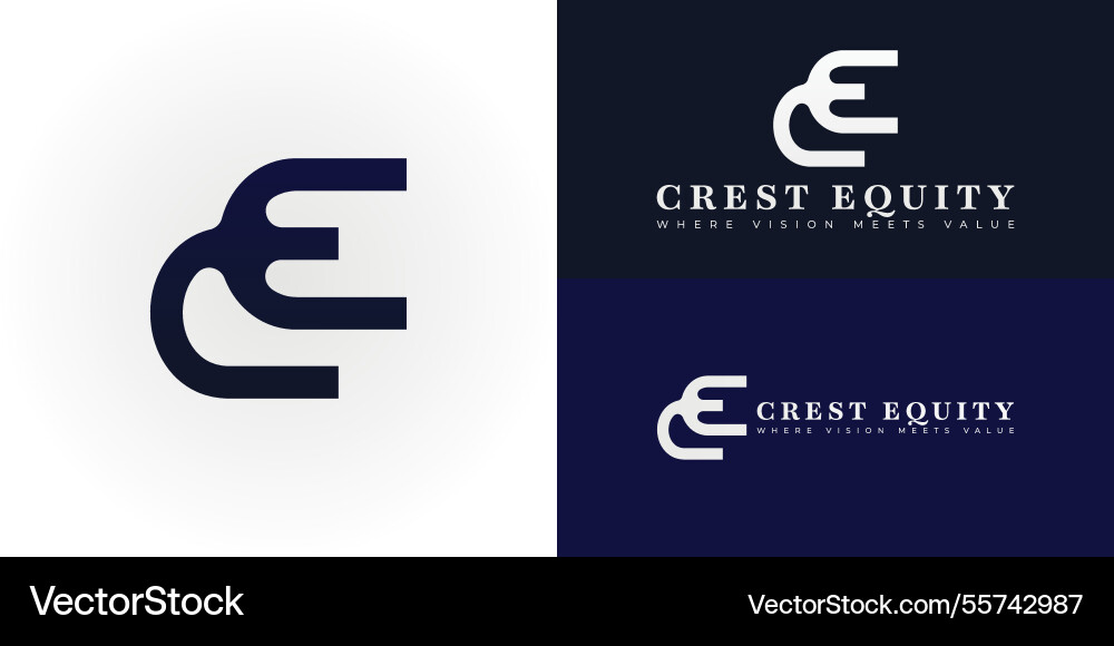 Initials ce through a dynamic design Initials ce through a dynamic design Vector Image
