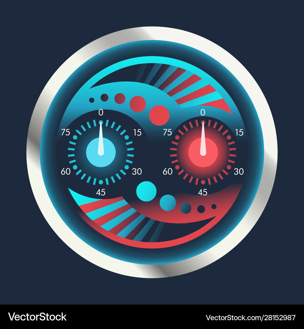 Isolated speedometers for dashboard device Isolated speedometers for dashboard device vector image