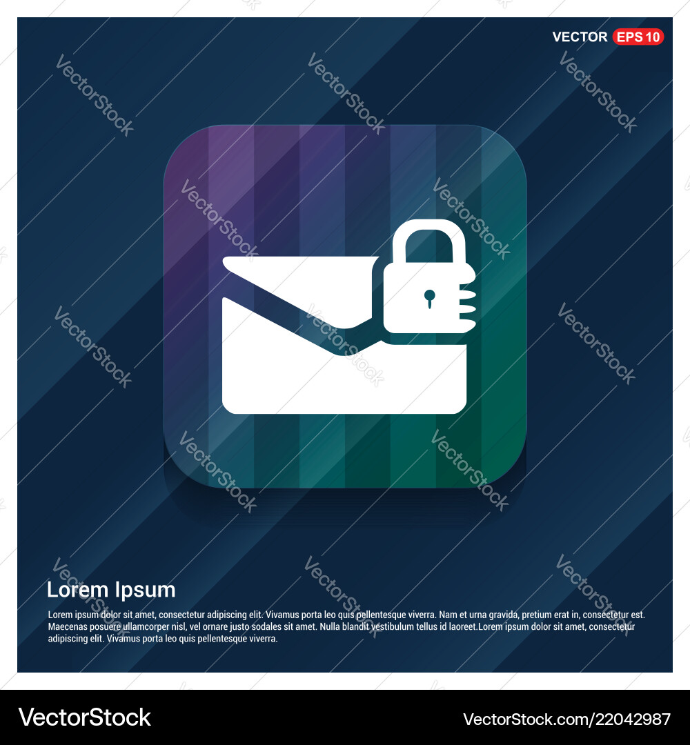 Message secure icon Vector Image