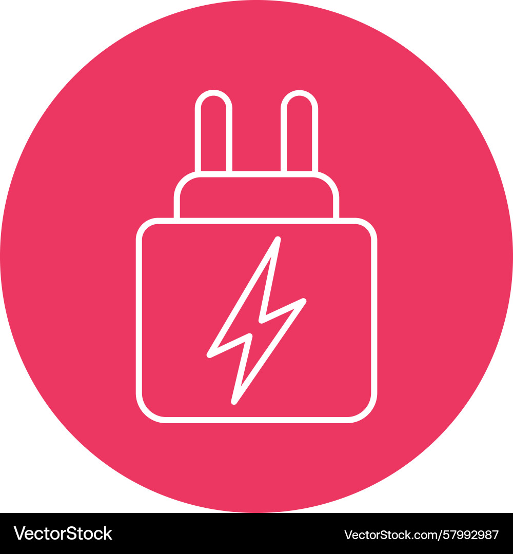 Multi Adapter Line Icon Vector Image