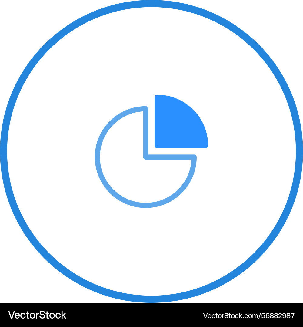 Pie chart graphic displaying data visualization Pie chart graphic displaying data visualization vector image