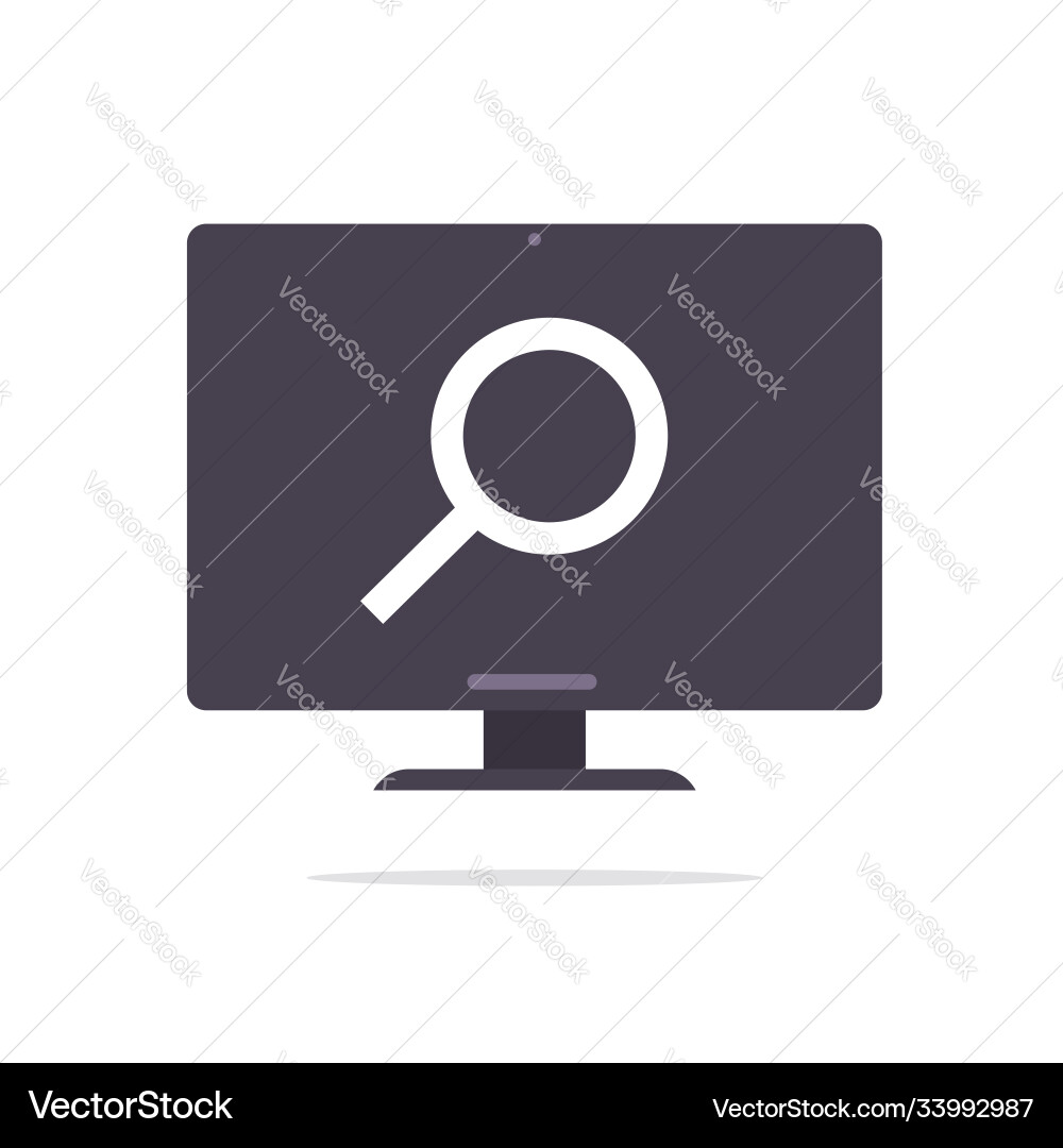 Scannen von Computer-Pc-Symbol mit Scannen von Computer-Pc-Symbol mit vektorbild