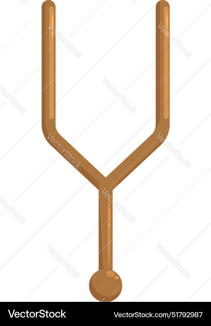 Tuning fork creating sound waves for music Tuning fork creating sound waves for music Vector Image