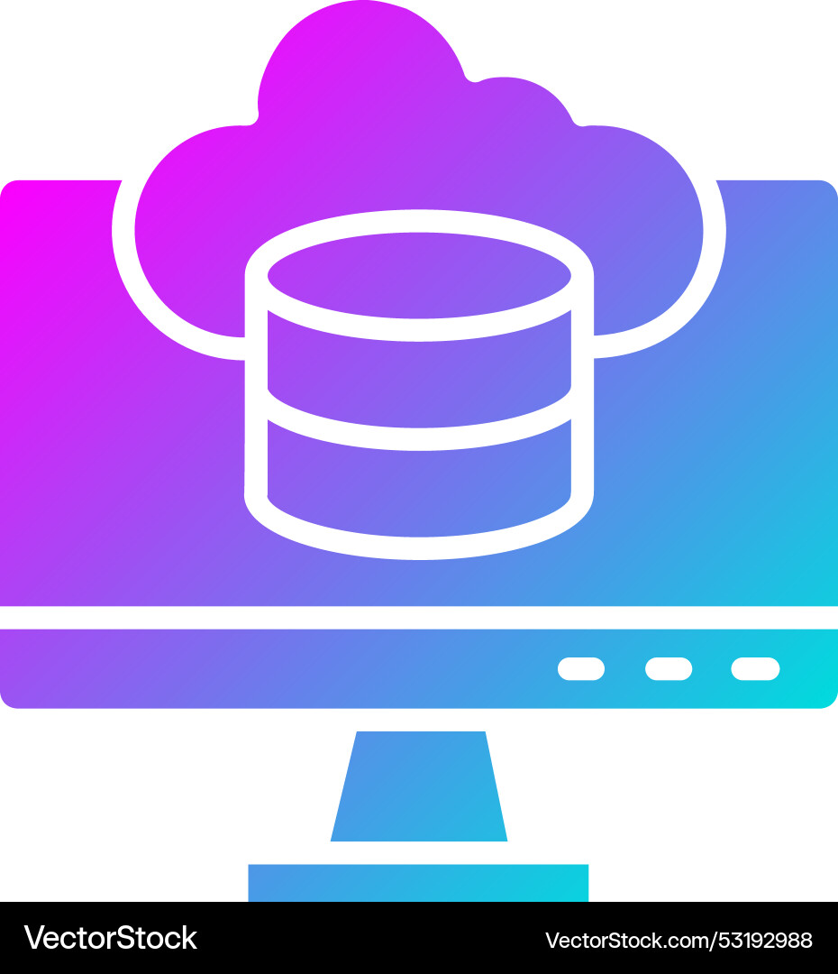 Cloud database icon design Vector Image