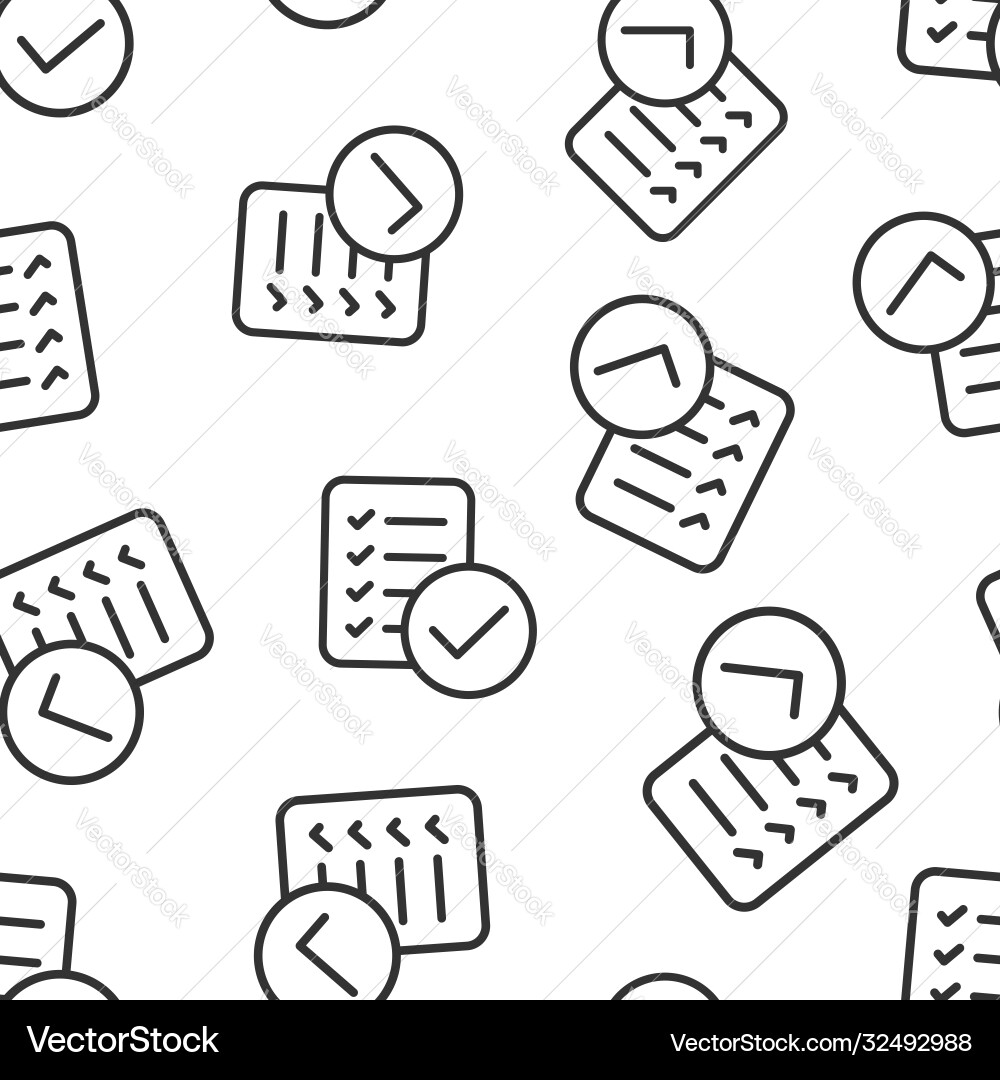 Document checklist icon in flat style report Document checklist icon in flat style report vector image