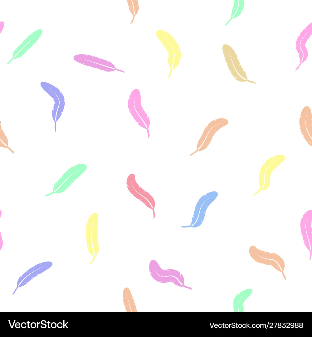 Feather seamless pattern background icon vector image