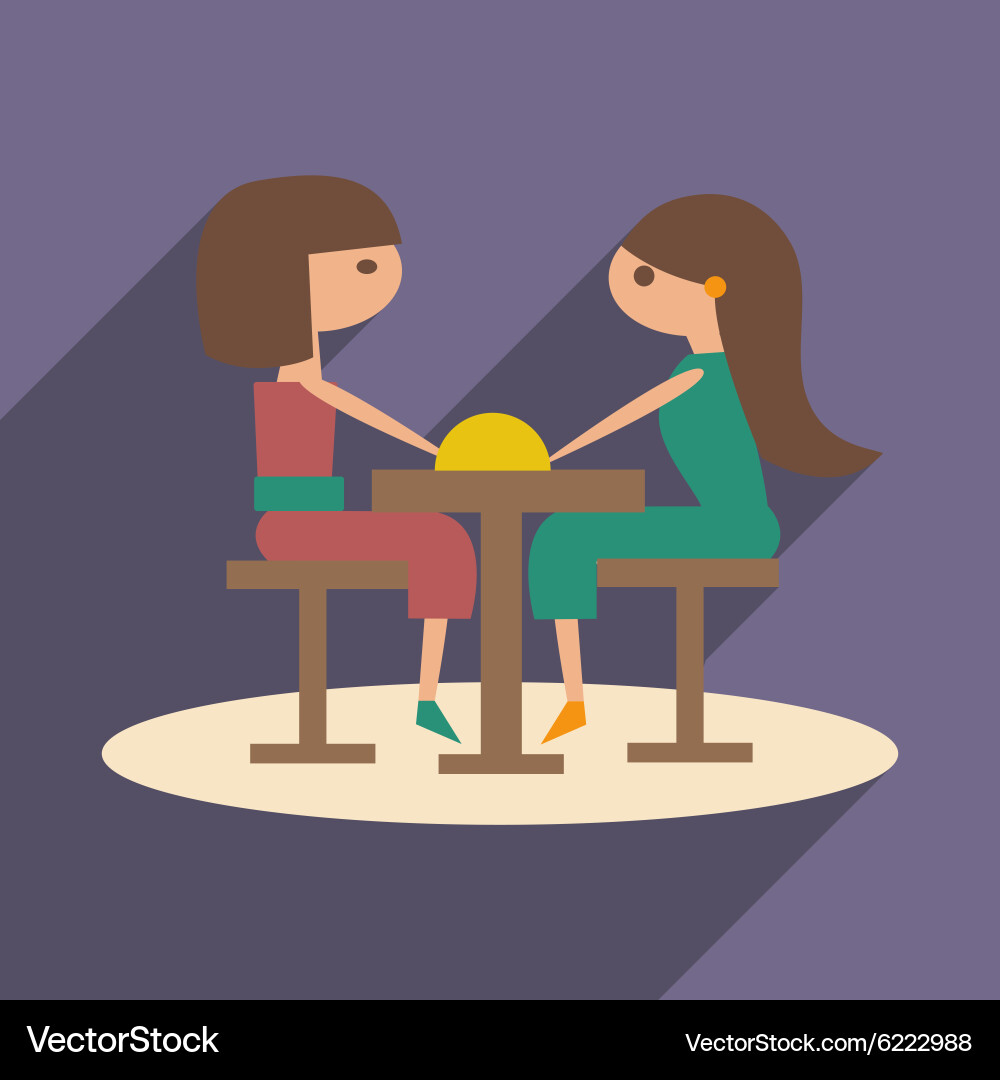 Flat with shadow icon and mobile application vector image