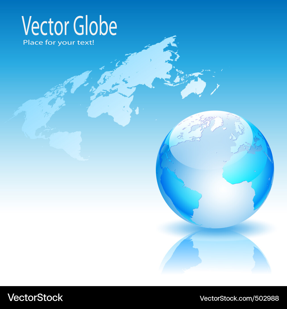 Globe and map Vector Image