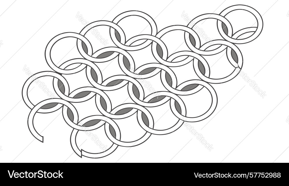 Interlocking chain link pattern for backgrounds vector image