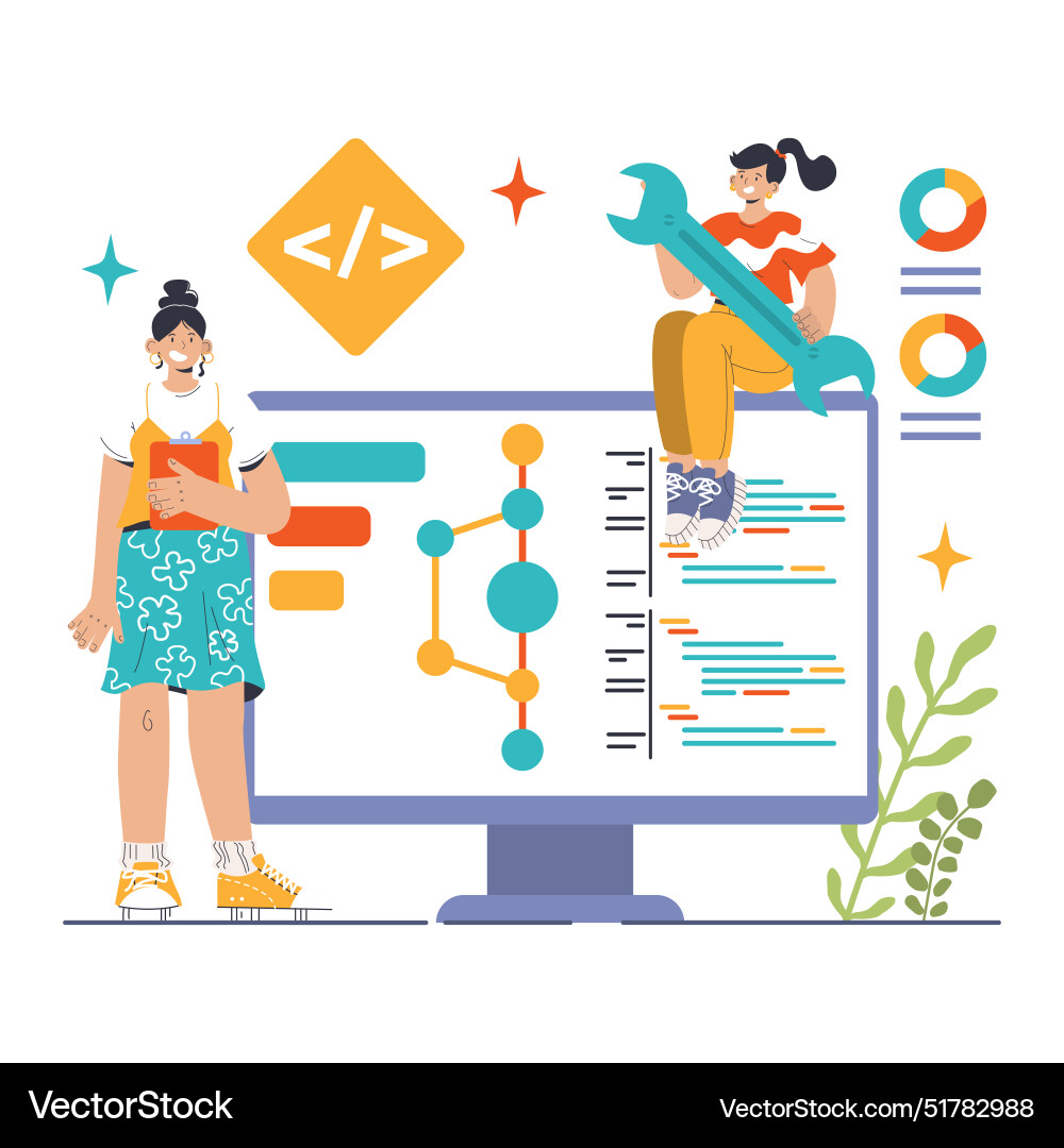 Open source software with code available for use Open source software with code available for use vector image