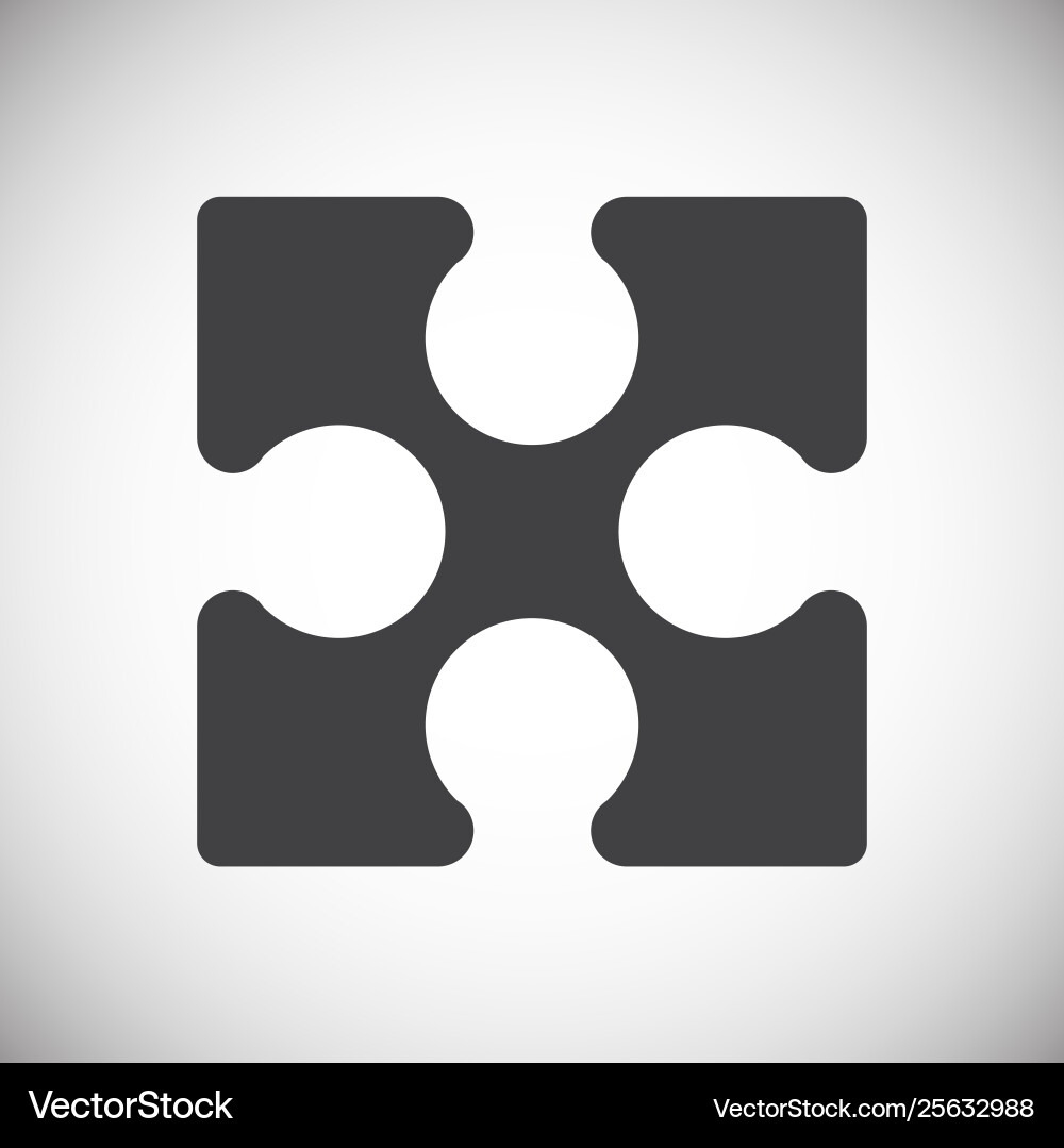 Puzzle icon on background for graphic and web Puzzle icon on background for graphic and web Vector Image