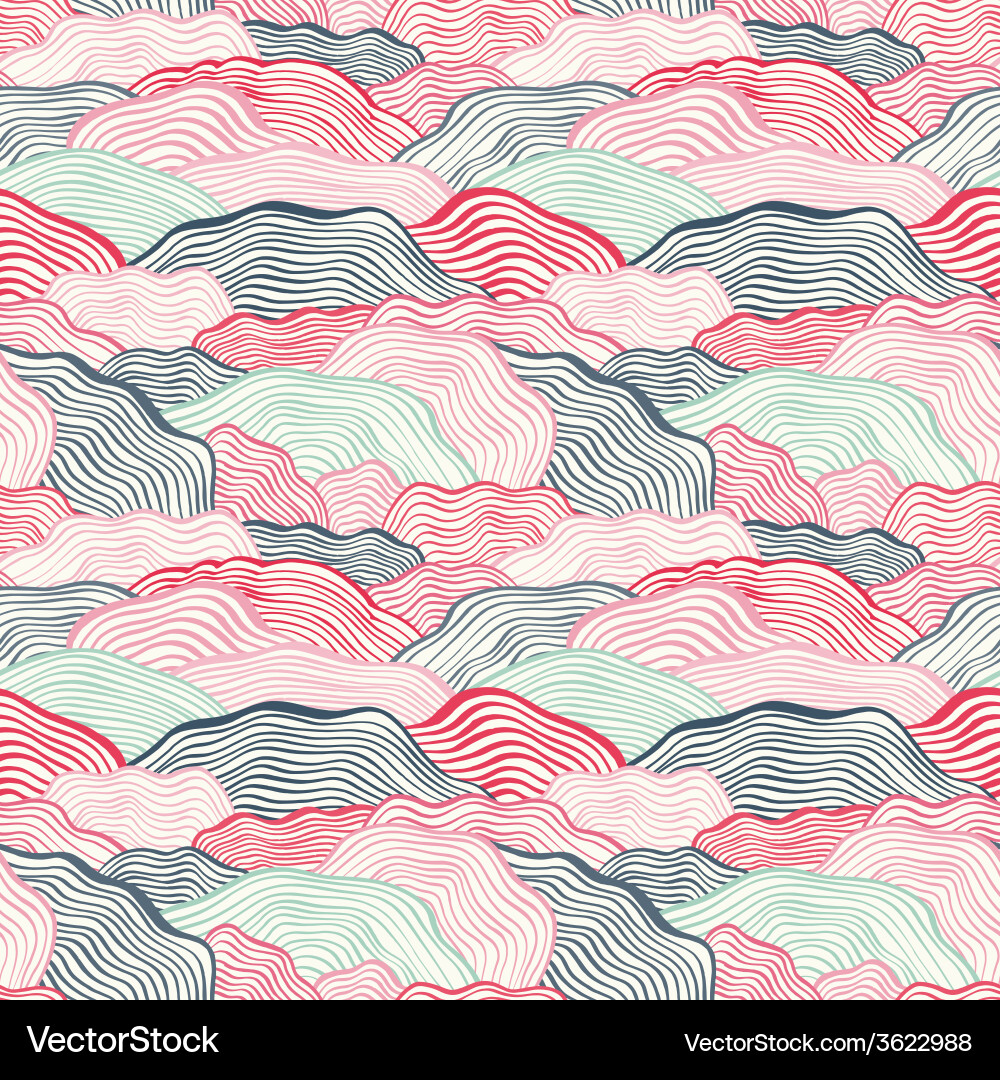 Seamless pattern with wavy scale texture vector image