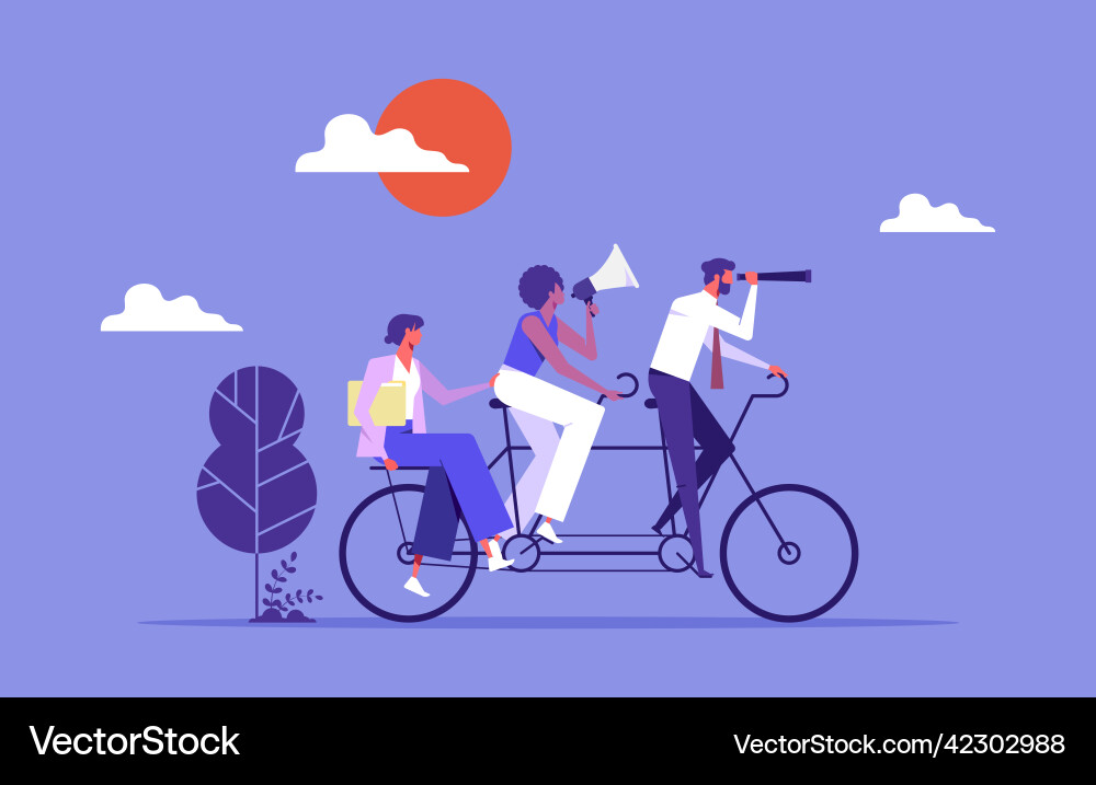 Teamwork concept Royalty Free Vector Image - VectorStock