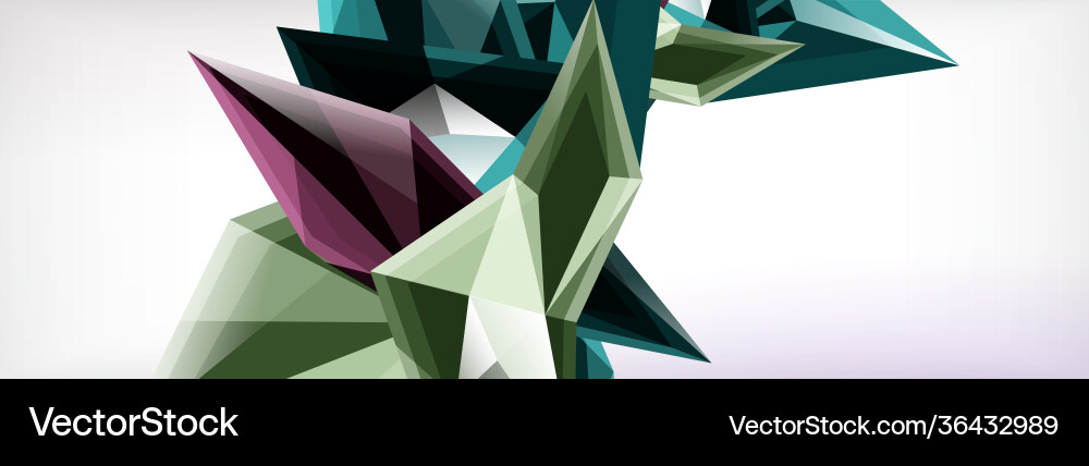 3d triangles and pyramids abstract Vector Image