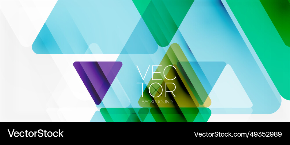 Abstract background color transparent triangles Vector Image