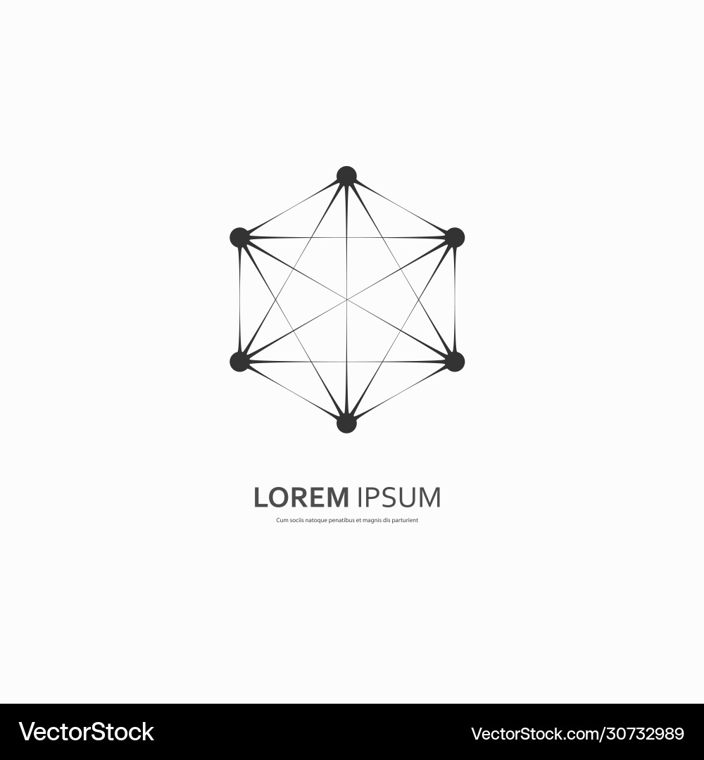 Abstract network connection circle Vector Image