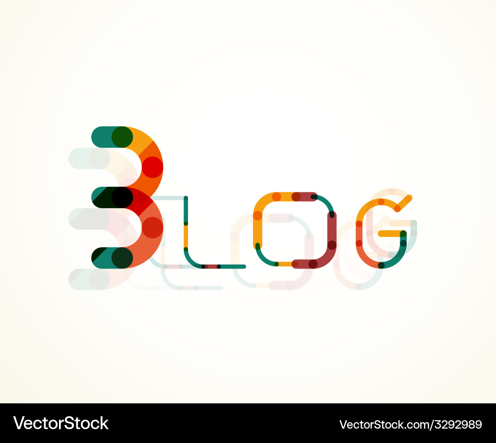 Blog word font concept Vector Image