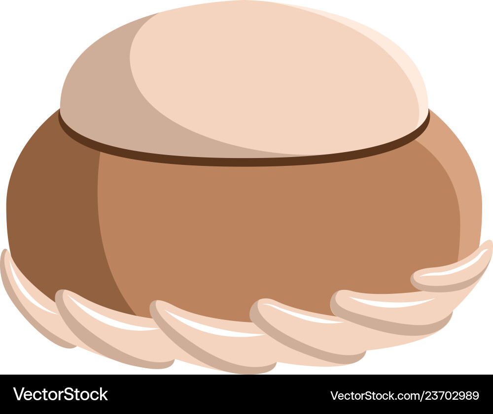 Bun with cream Vector Image