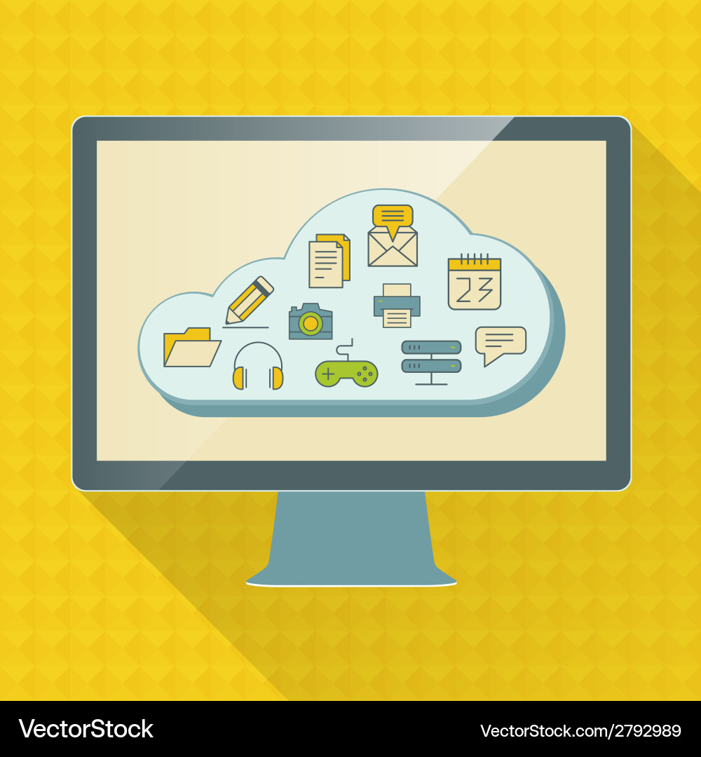 Cloud computing service infographics with icons Cloud computing service infographics with icons vector image