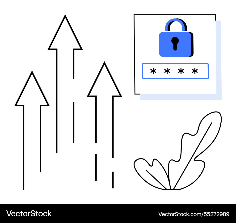 Digital security progress password protection Digital security progress password protection vector image